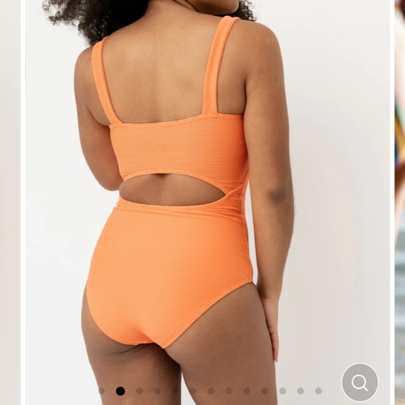 Nani Textured Sandbar Tangerine One Piece Swimsuit - Picture 2 of 7